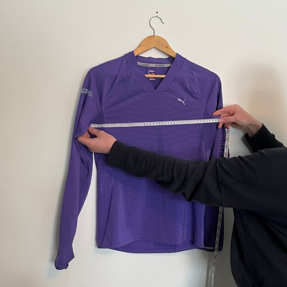 Puma. Long Sleeve Shirt. Bright Purple Color. Size Medium. Womens. - Picture 4 of 7